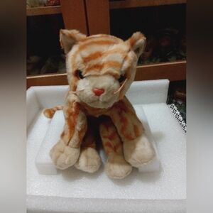 Ty Orange and Cream Striped Stuffed Animal